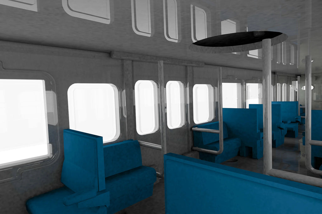 Semi-cross seat interior set A (blue)