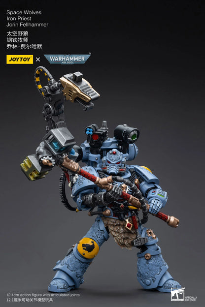 JoyToy Warhammer 40K Space Wolves Iron Priest Jorin Fellhammer Action Figure
