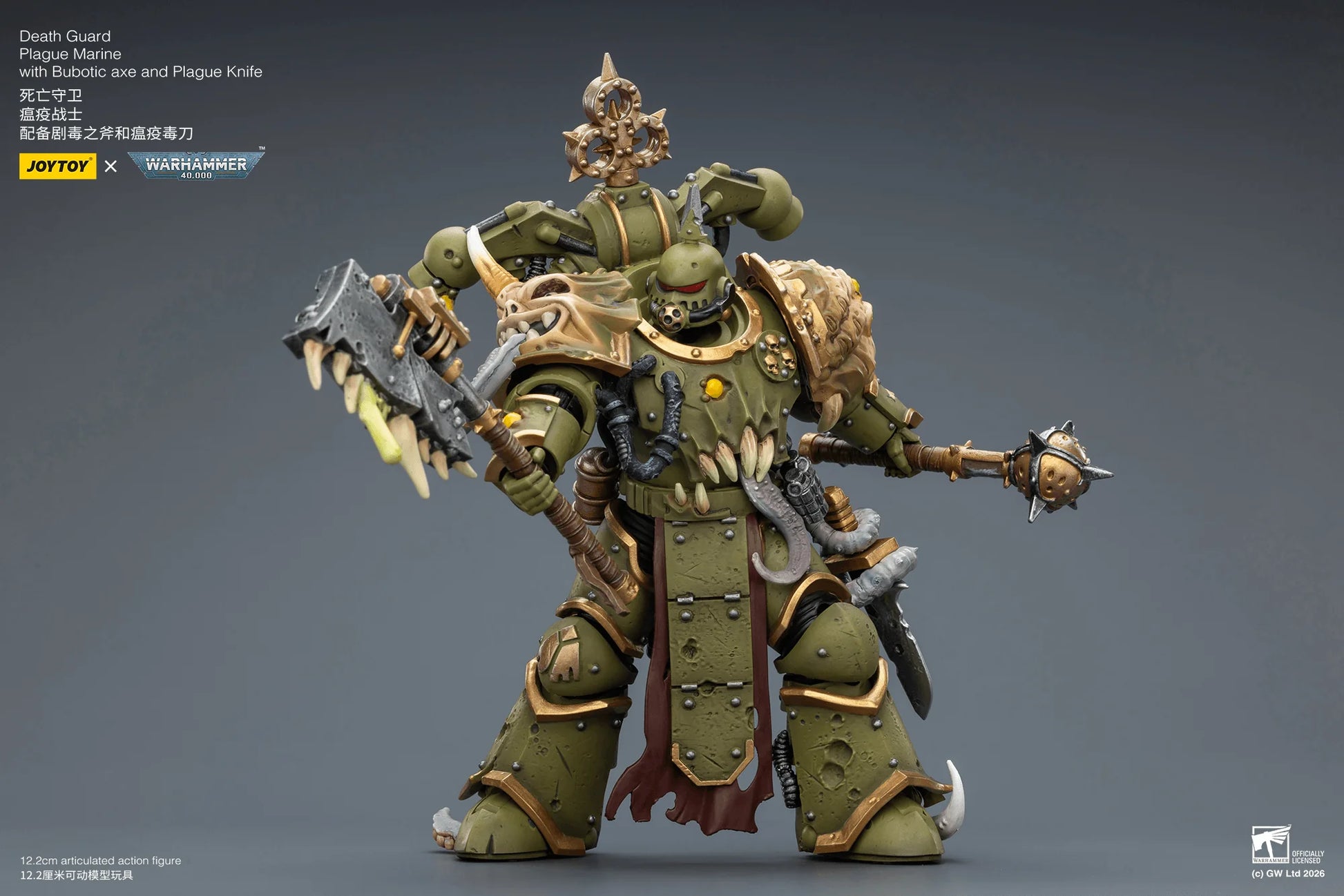 Death Guard Plague Marine with Bubotic axe and Plague Knife