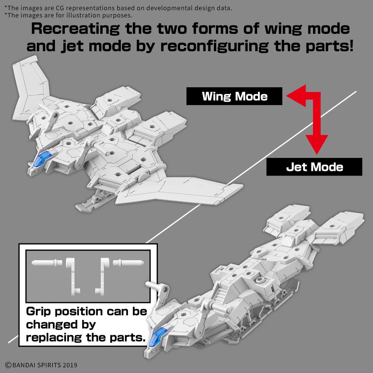 30MM 1/144 Extended Armament Vehicle (WING MOBILE Ver.)
