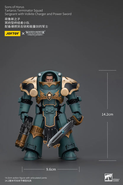 Sons Of Horus Tartaros Terminator Squad Sergeant With Volkite Charger And Power Sword