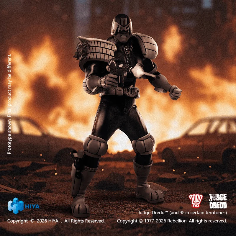 1/12 Scale 6 Inch JUDGE DREDD Judge Dredd Black&White Ver. Action Figure