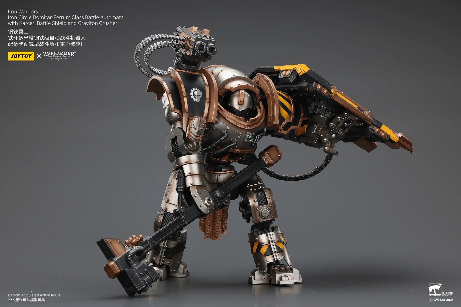 Iron Warriors Iron Circle Domitar-Ferrum Class Battle-automata with Karceri Battle Shield and Graviton Crusher
