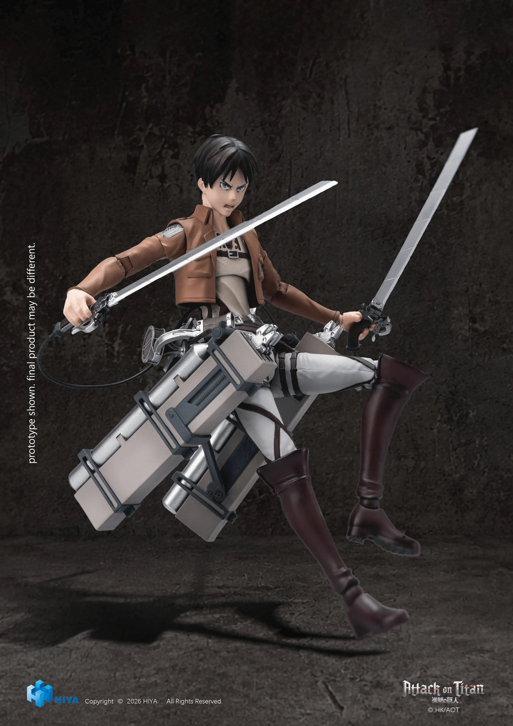 HIYA Exquisite Basic Series 1/12 5.9 Inch Attack on Titan 1-3 Eren Yeager Action Figure