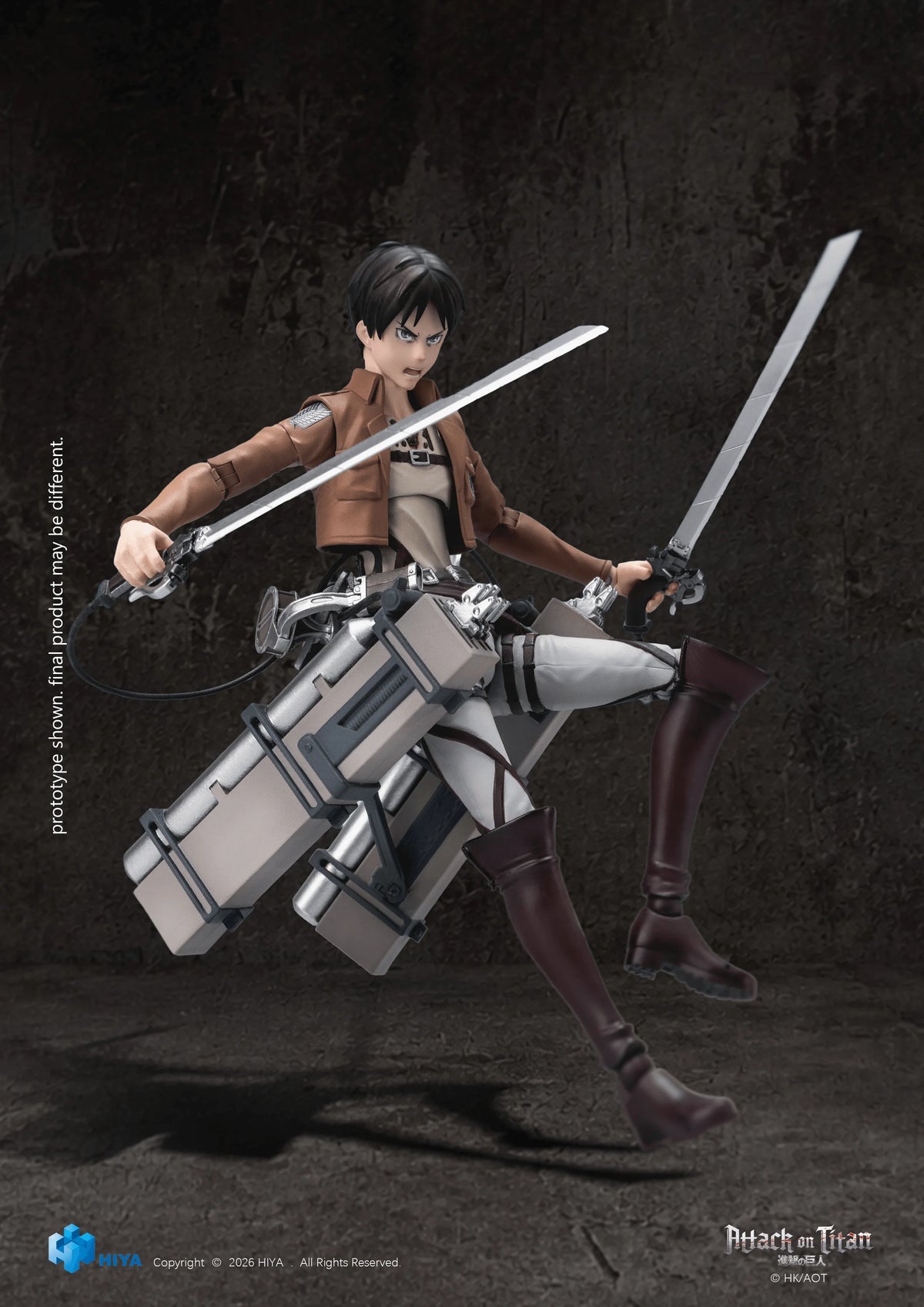 HIYA Exquisite Basic Series 1/12 5.9 Inch Attack on Titan 1-3 Eren Yeager Action Figure