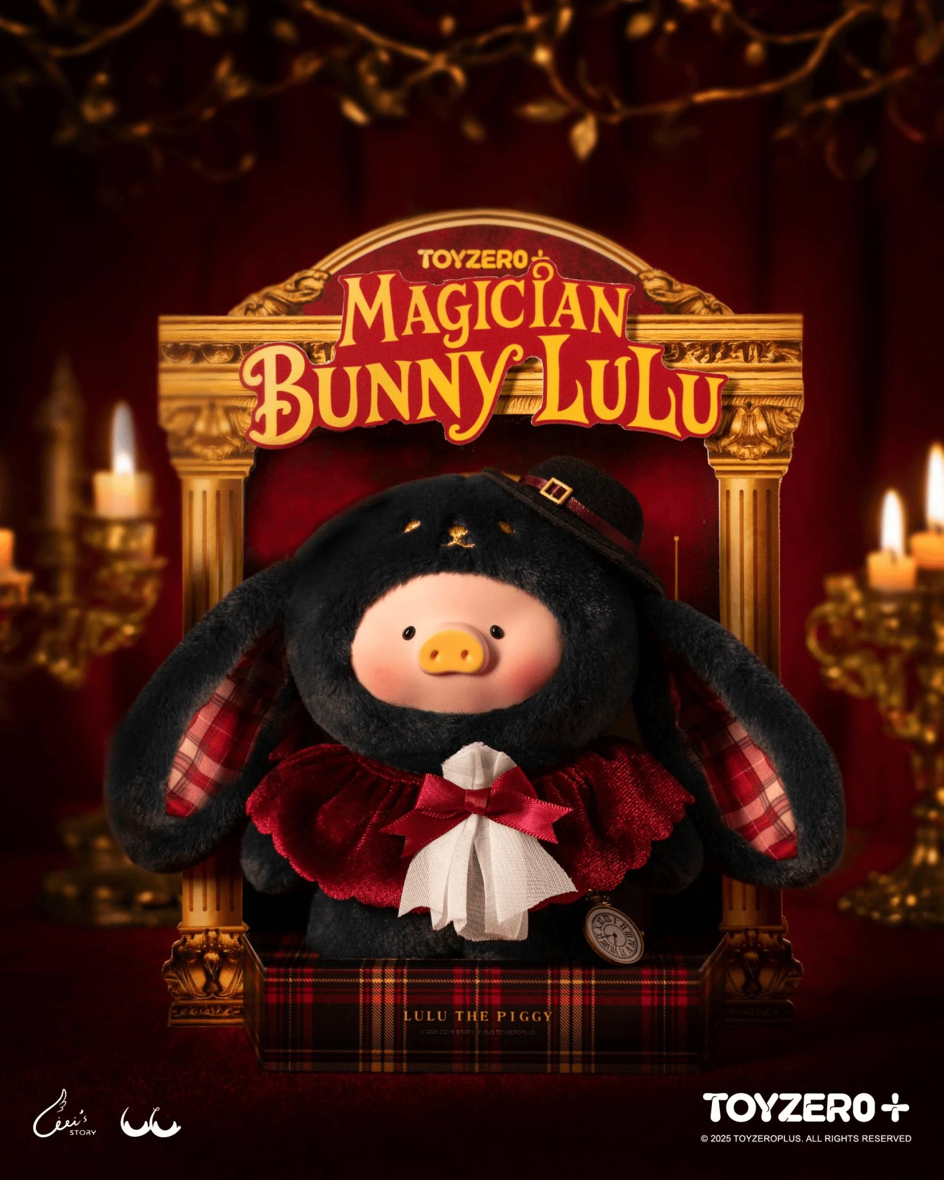 LuLu the Piggy - Vinyl Face Plush Keychain (Magician Bunny LuLu ver.)