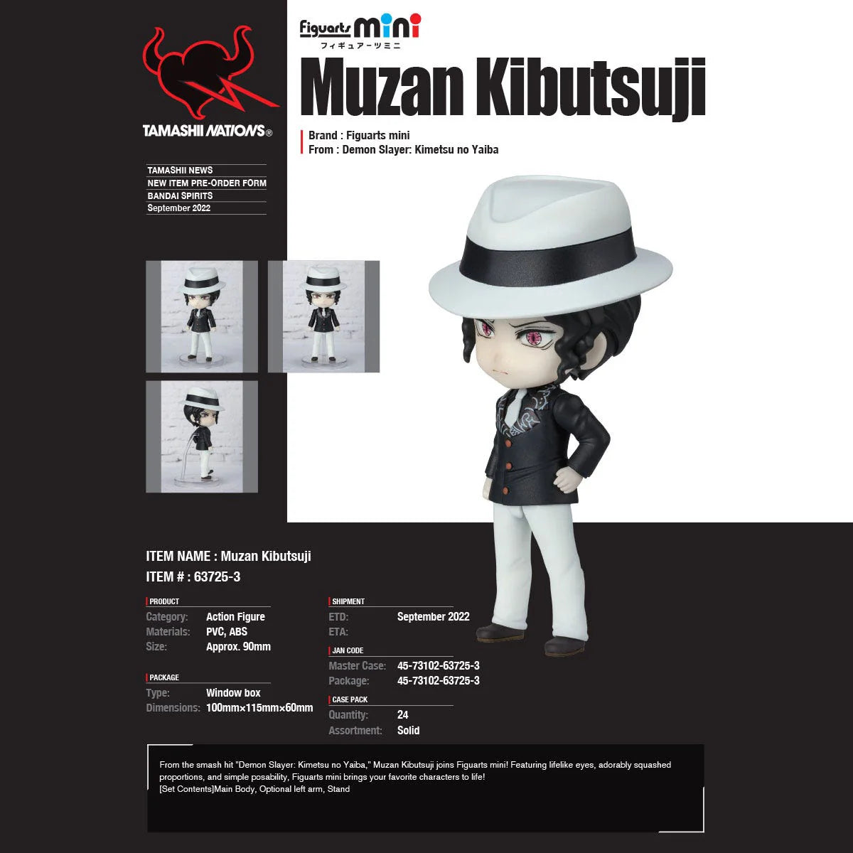 Tamashii Nations Figuarts Mini Muzan Kibutsuji Action Figure