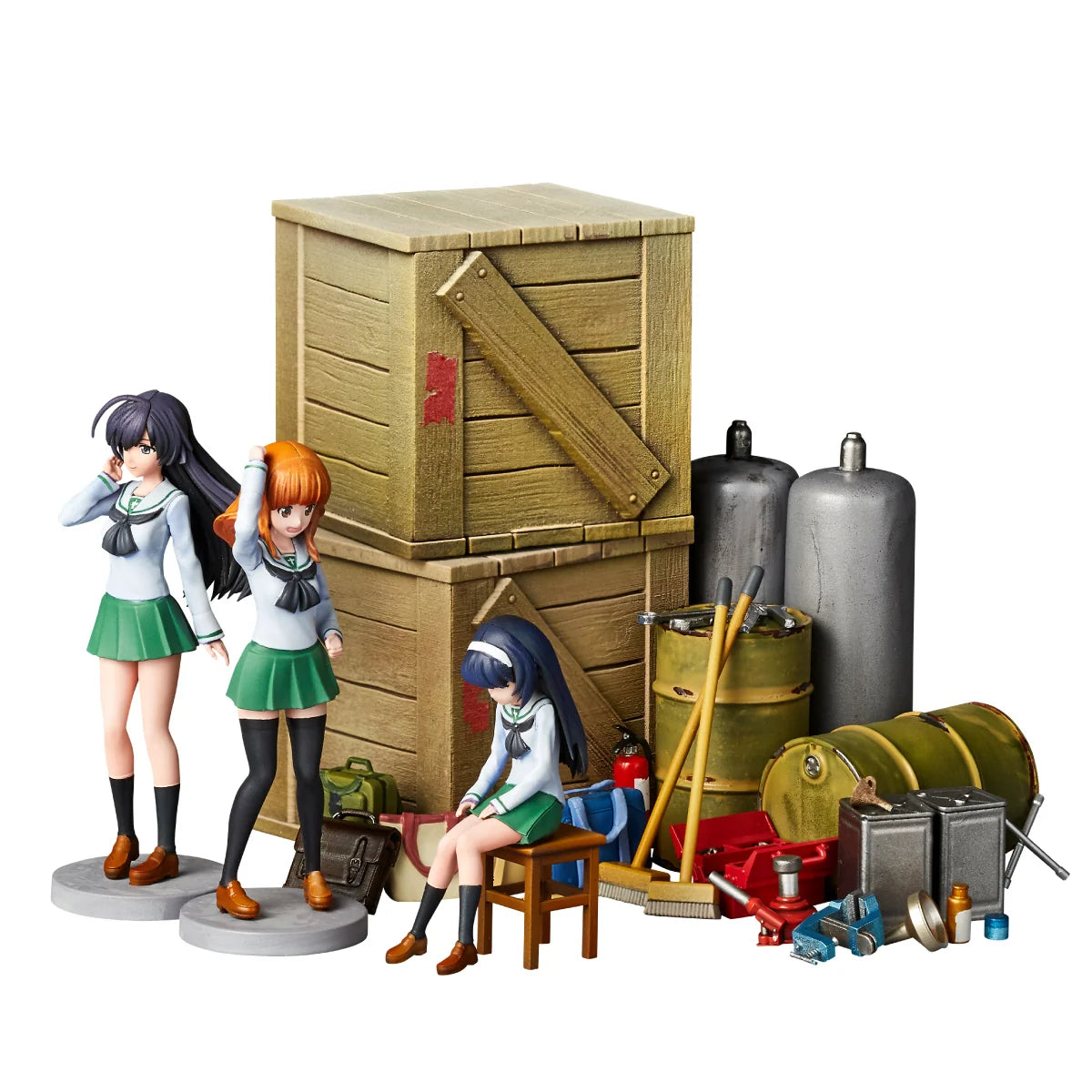 KAIYODO Artpla Girls und Panzer Final Chapter Garage Set Plastic Model Kit