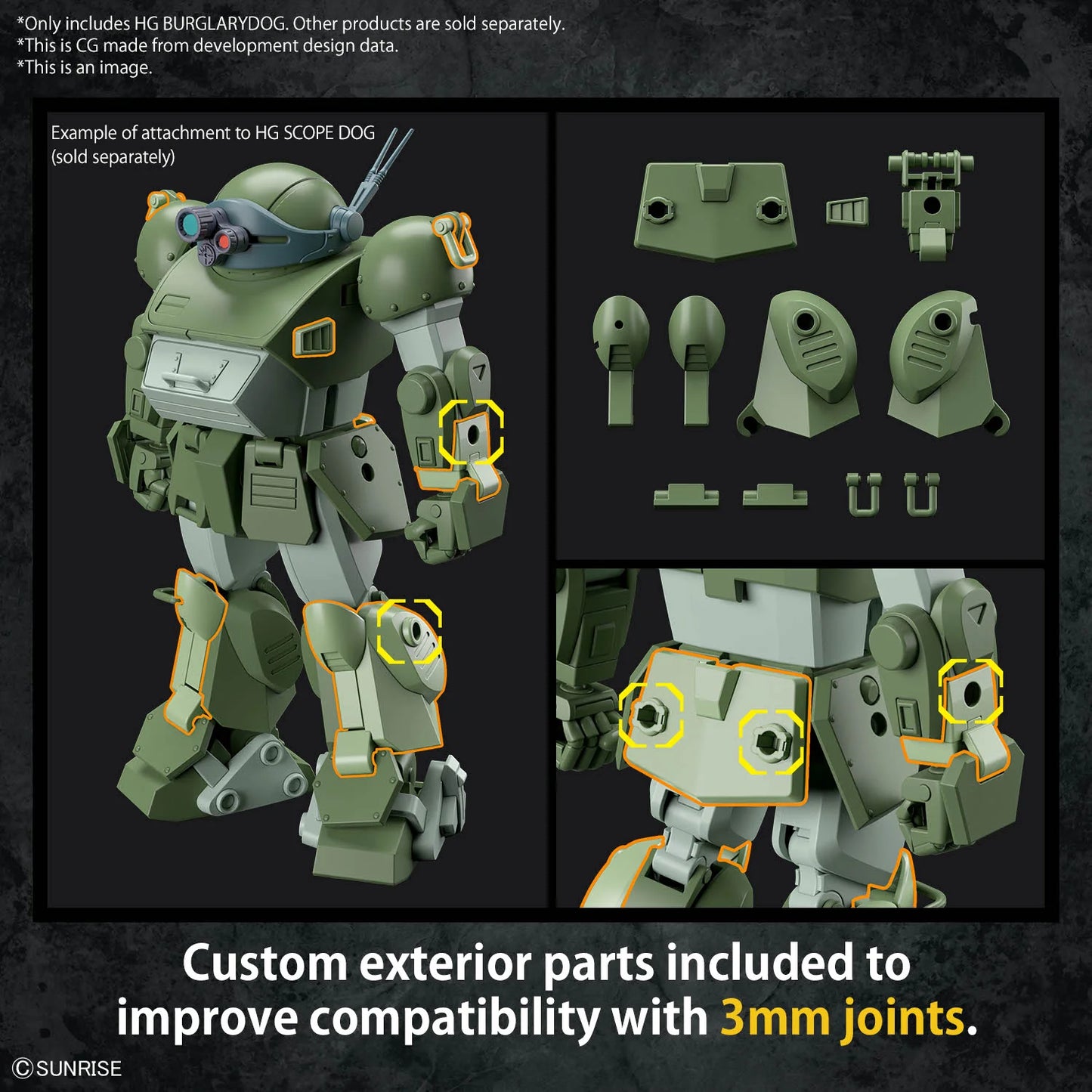 Bandai Hobby HG Burglarydog Armored Trooper VOTOMS Model Kit