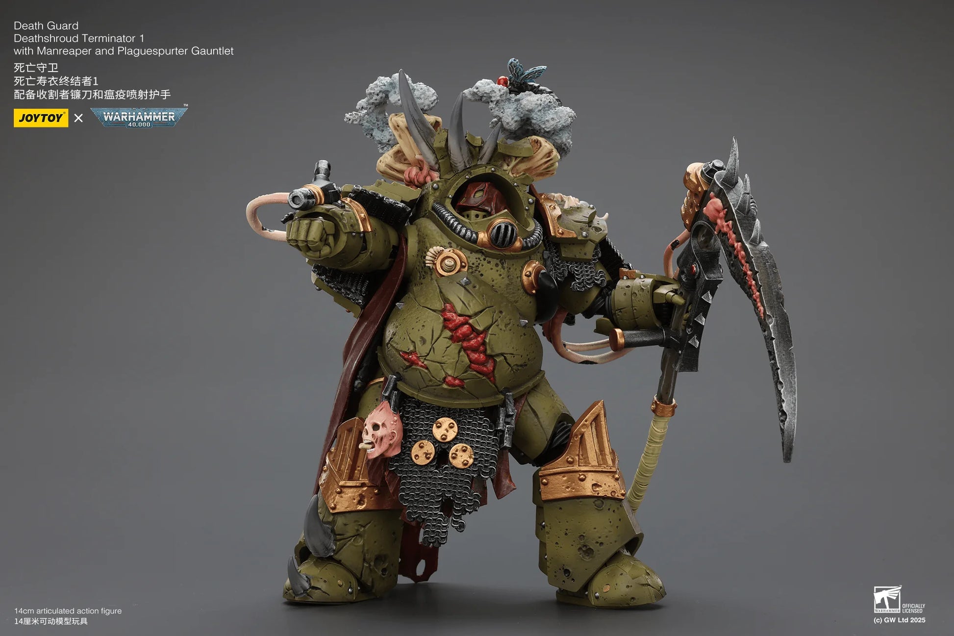 Death Guard Deathshroud Terminator 1 with Manreaper and Plaguespurter Gauntlet