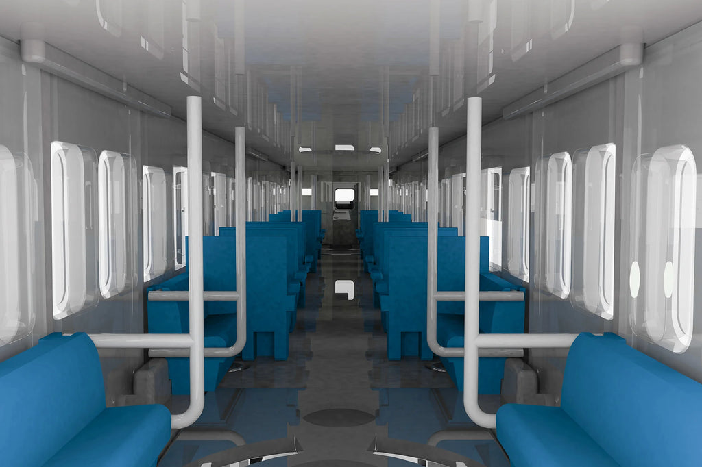 Semi-cross seat interior set A (blue)