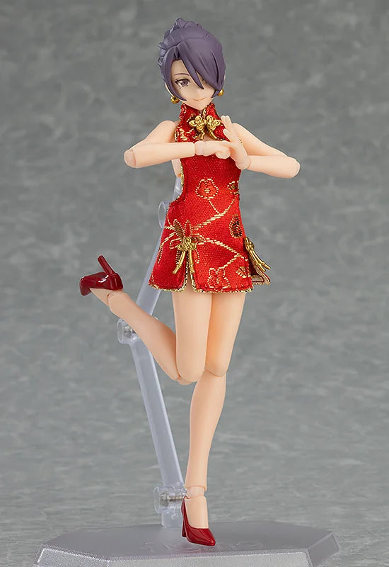 figma Female Body (Mika) with Mini Skirt Chinese Dress Outfit