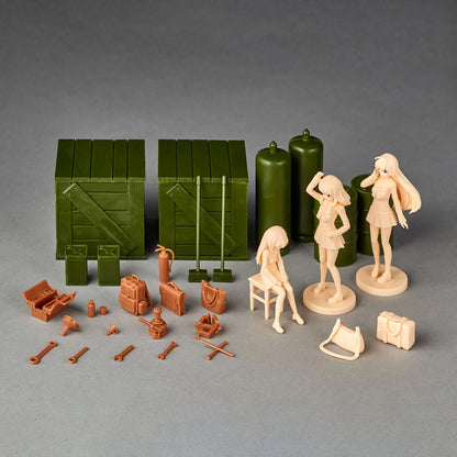 KAIYODO Artpla Girls und Panzer Final Chapter Garage Set Plastic Model Kit