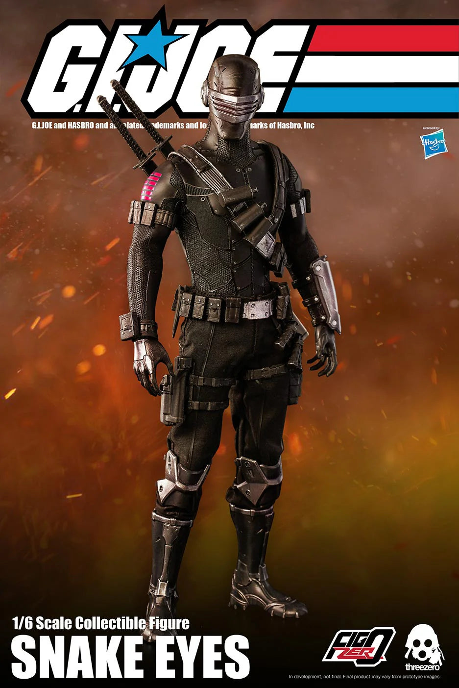 threezero Figzero G.I. Joe Snake Eyes 1/6 Scale Action Figure