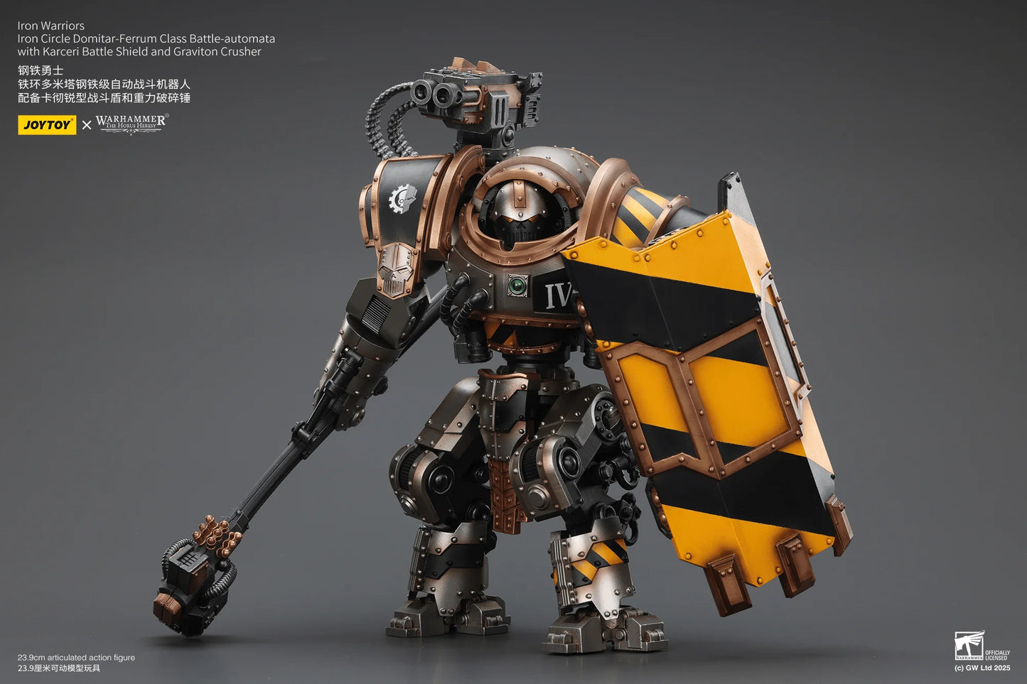 Iron Warriors Iron Circle Domitar-Ferrum Class Battle-automata with Karceri Battle Shield and Graviton Crusher