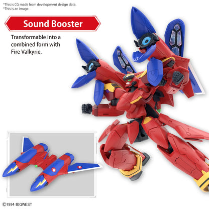 HG 1/100 VF-19 CUSTOM FIRE VALKYRIE WITH SOUND BOOSTER