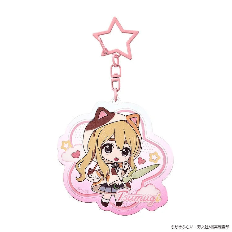K-ON! Fluffy Rain Series Collectible Acrylic Keychain
