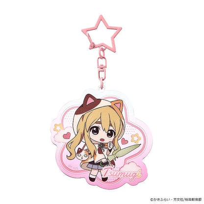 K-ON! Fluffy Rain Series Collectible Acrylic Keychain
