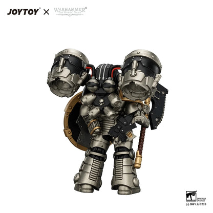 Iron Warriors MkII Assault Legionary1 with Bolt pistol, Chain axe & Combat shield