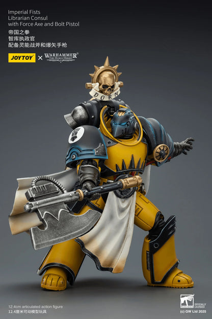 Imperial Fists Librarian Consul with Force Axe and Bolt Pistol