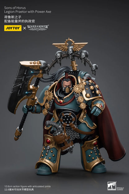 Joytoy Warhammer 40K Sons of Horus Legion Praetor Action Figure with Power Axe