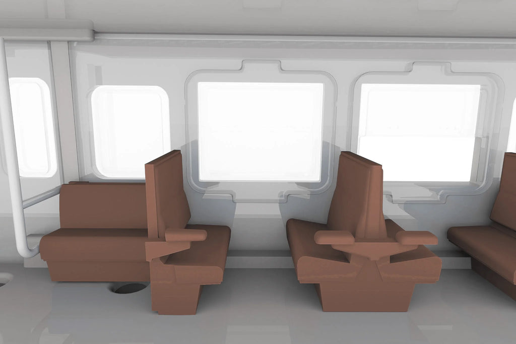 Semi-cross seat interior set A (brown)