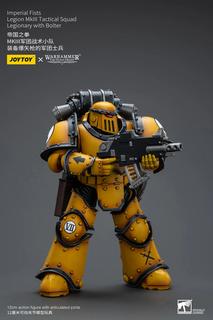 JOYTOY Warhammer 40K Imperial Fists Legion MkIII Tactical Squad Legionary with Bolter Action Figure