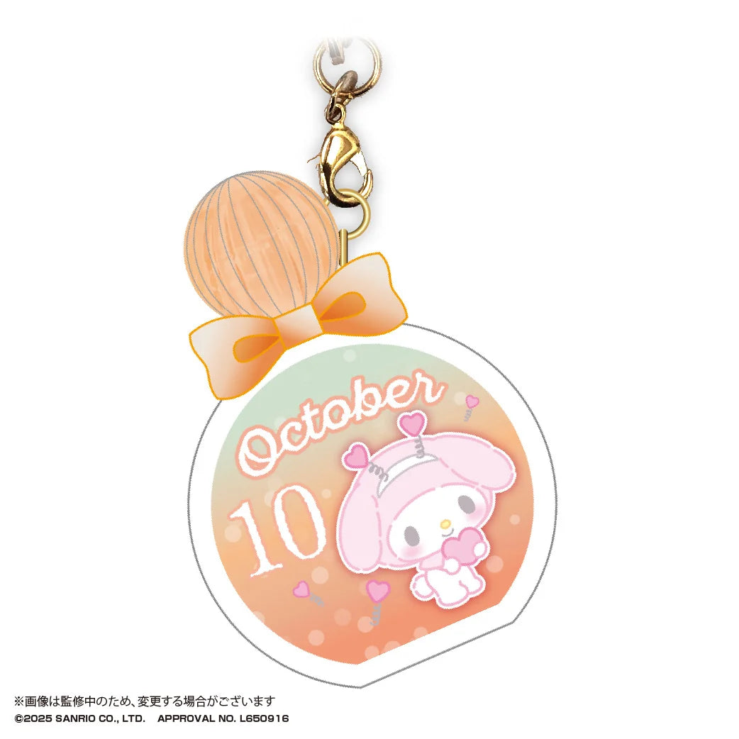 My melody Bithday PUKKURI Clear key holder