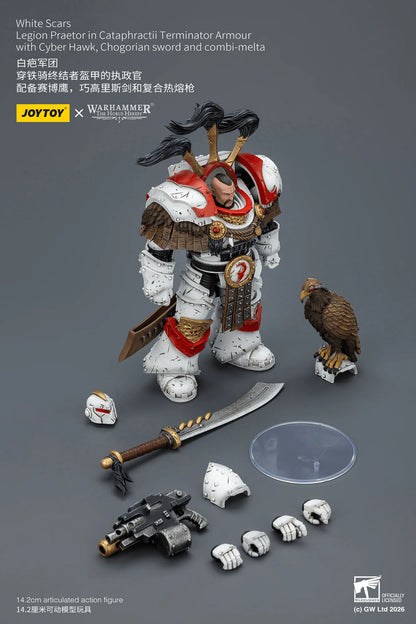 White Scars Legion Praetor in Cataphractii Terminator Armour with Cyber Hawk, Chogorian sword and combi-melta