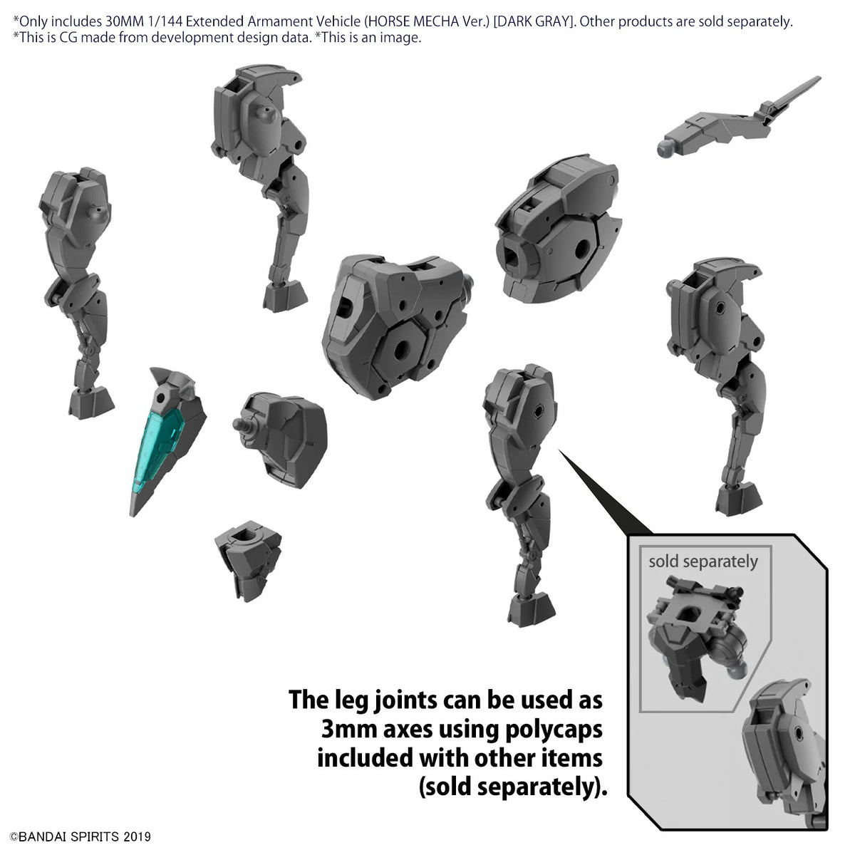 30MM 1/144 Extended Armament Vehicle (HORSE MECHA Ver.) [DARK GRAY]