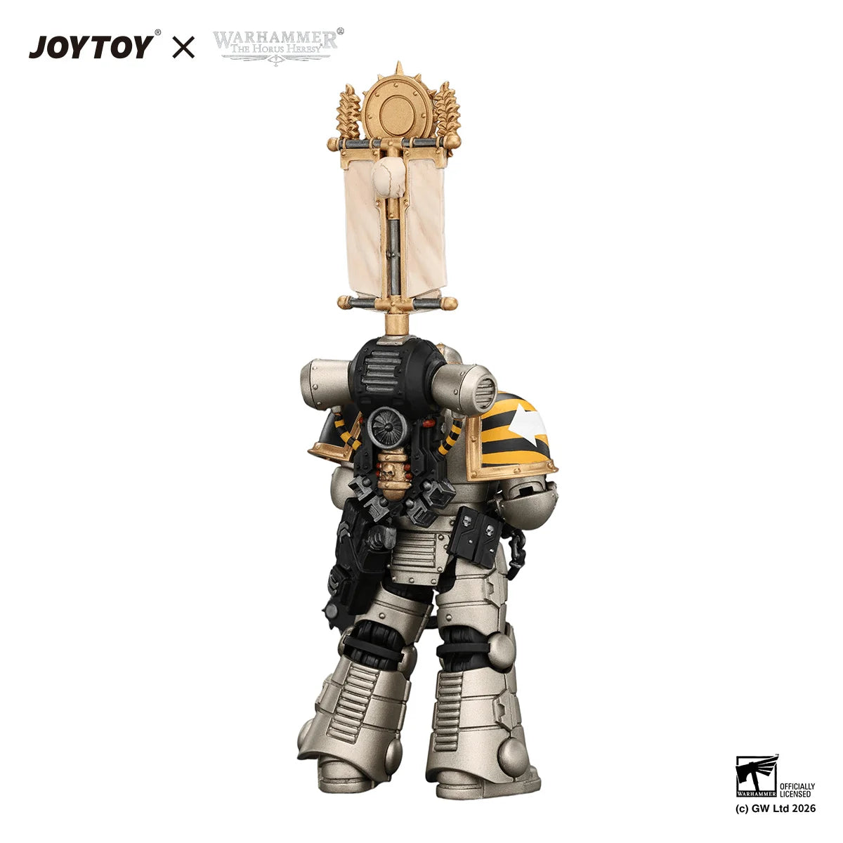 Iron Warriors MkII Legionary1 with Vexilla, Bolter and Bolt Pistol