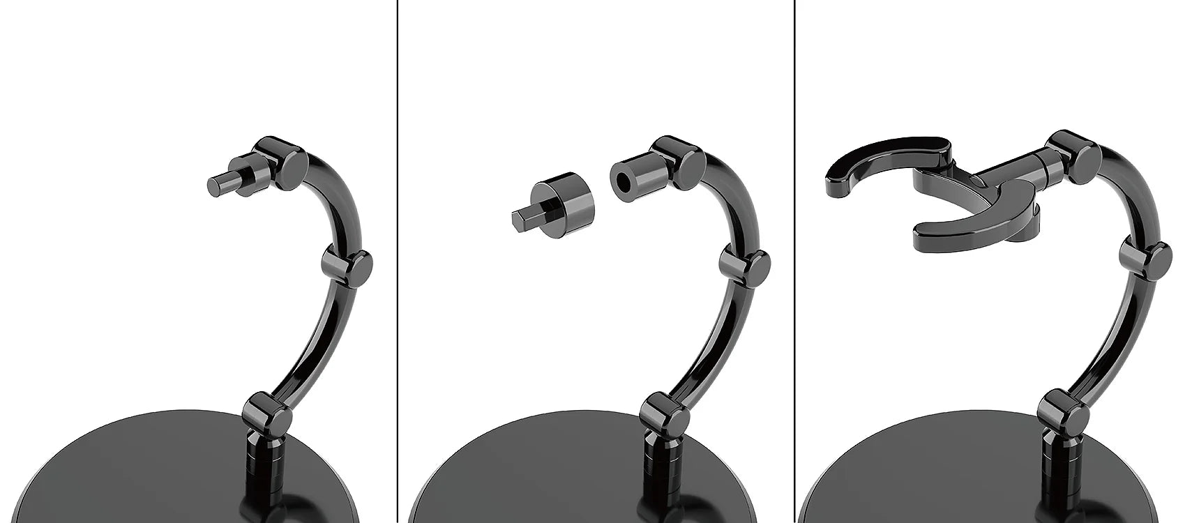 The Simple Stand mini x4 Black (for Small Figures & Chibi Figures)