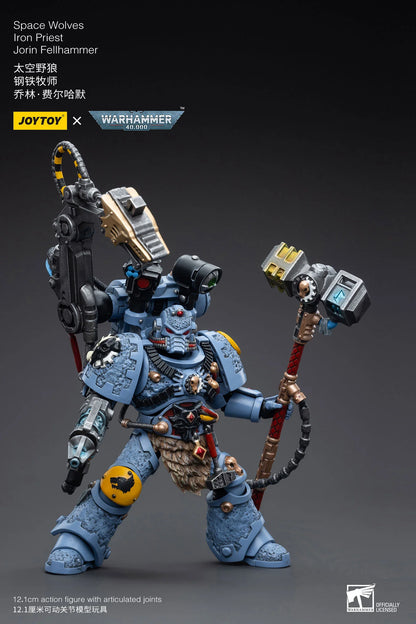 JoyToy Warhammer 40K Space Wolves Iron Priest Jorin Fellhammer Action Figure