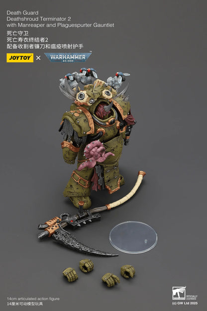 Death Guard Deathshroud Terminator 2 with Manreaper and Plaguespurter Gauntlet