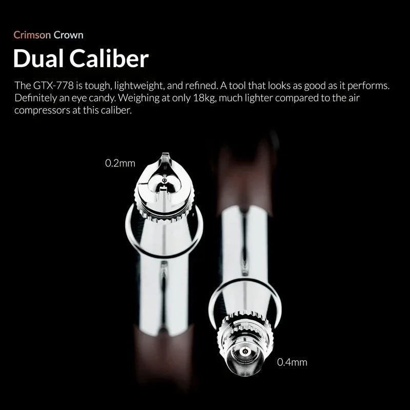 Gaahleri Aventus Crimson Crown Dual Needle Airbrush (0.2mm & 0.4mm)