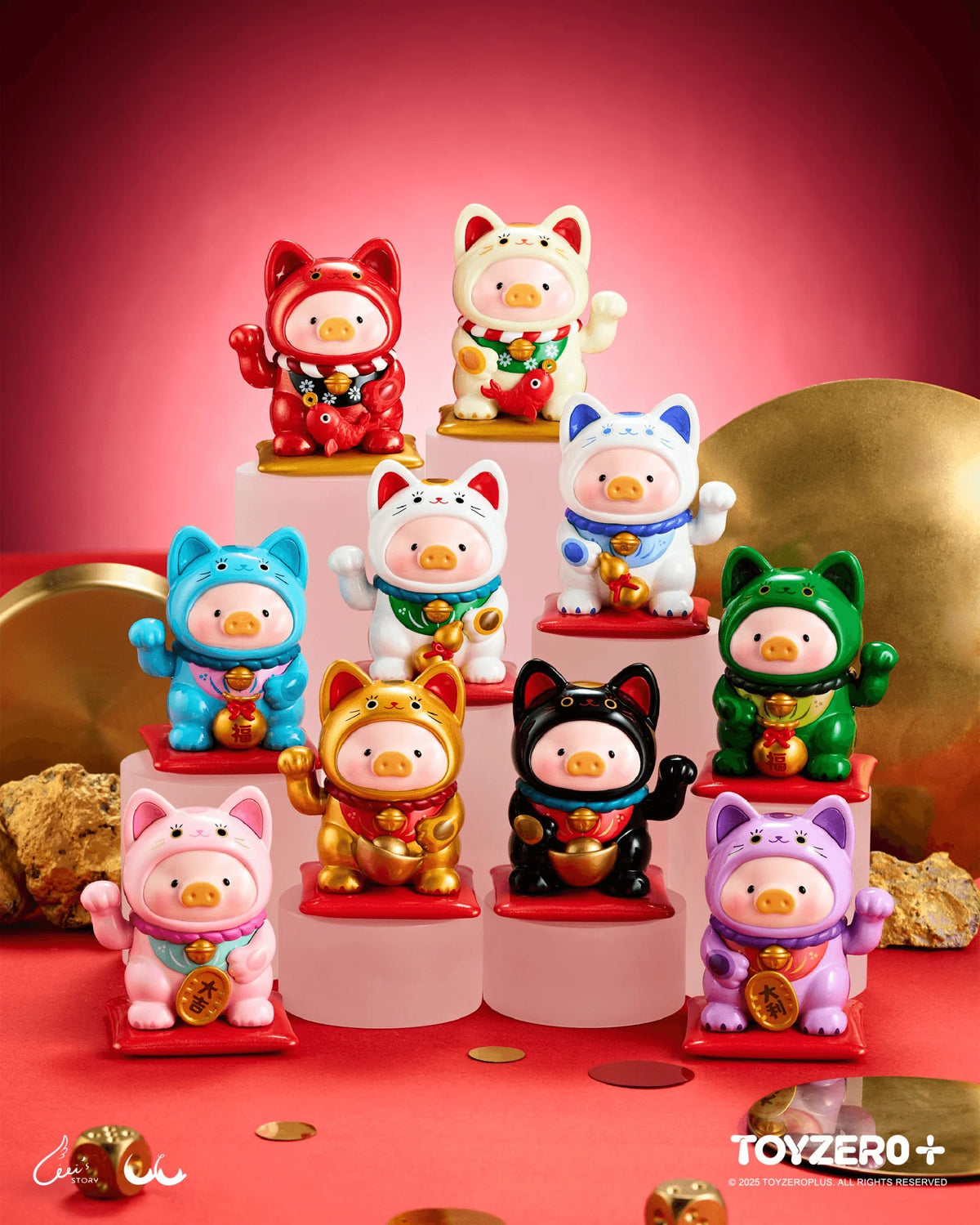 LuLu the Piggy - LUcky Cat Series (Box of 8)