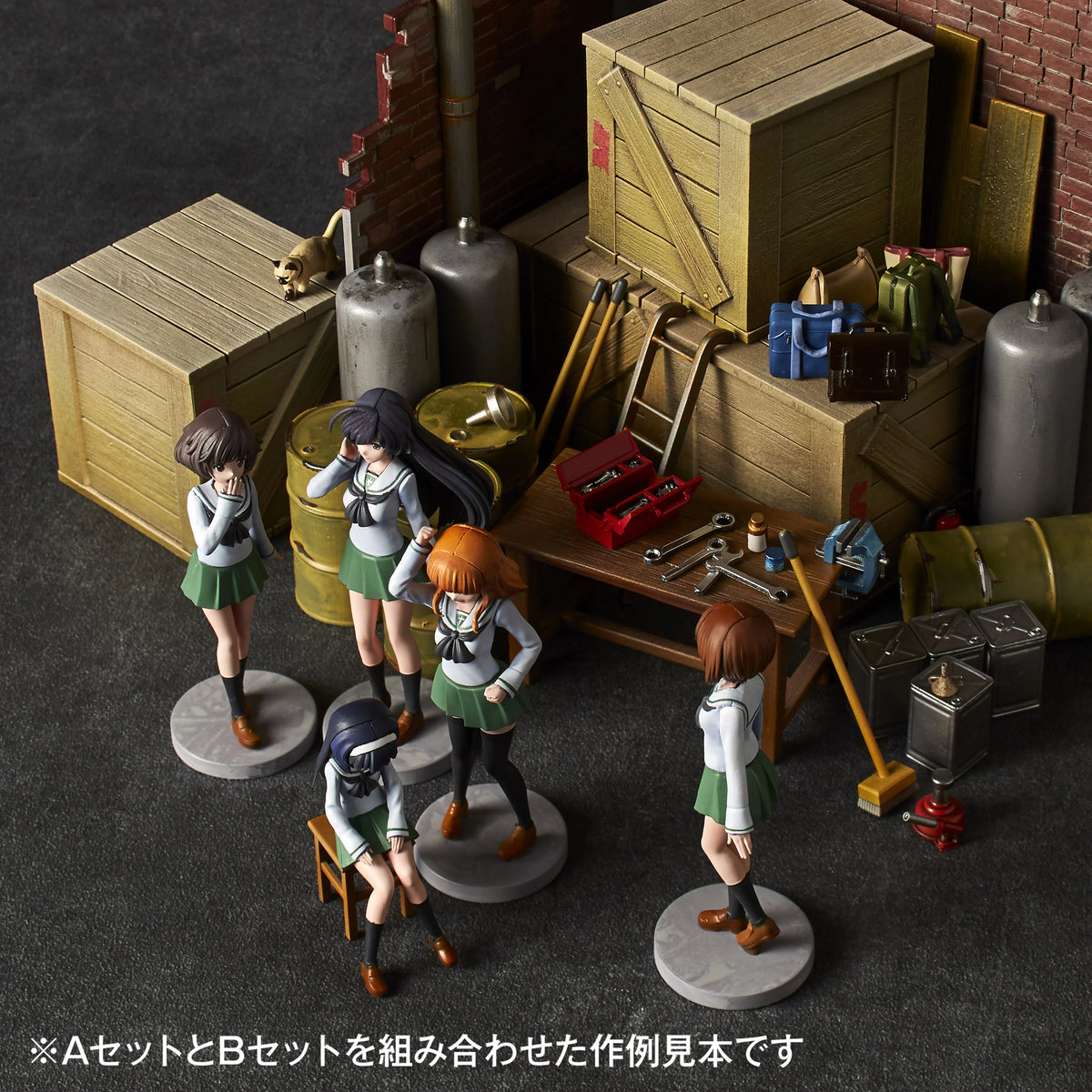 KAIYODO Artpla Girls und Panzer Final Chapter Garage Set Plastic Model Kit