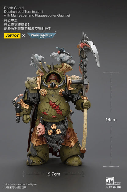 Death Guard Deathshroud Terminator 1 with Manreaper and Plaguespurter Gauntlet