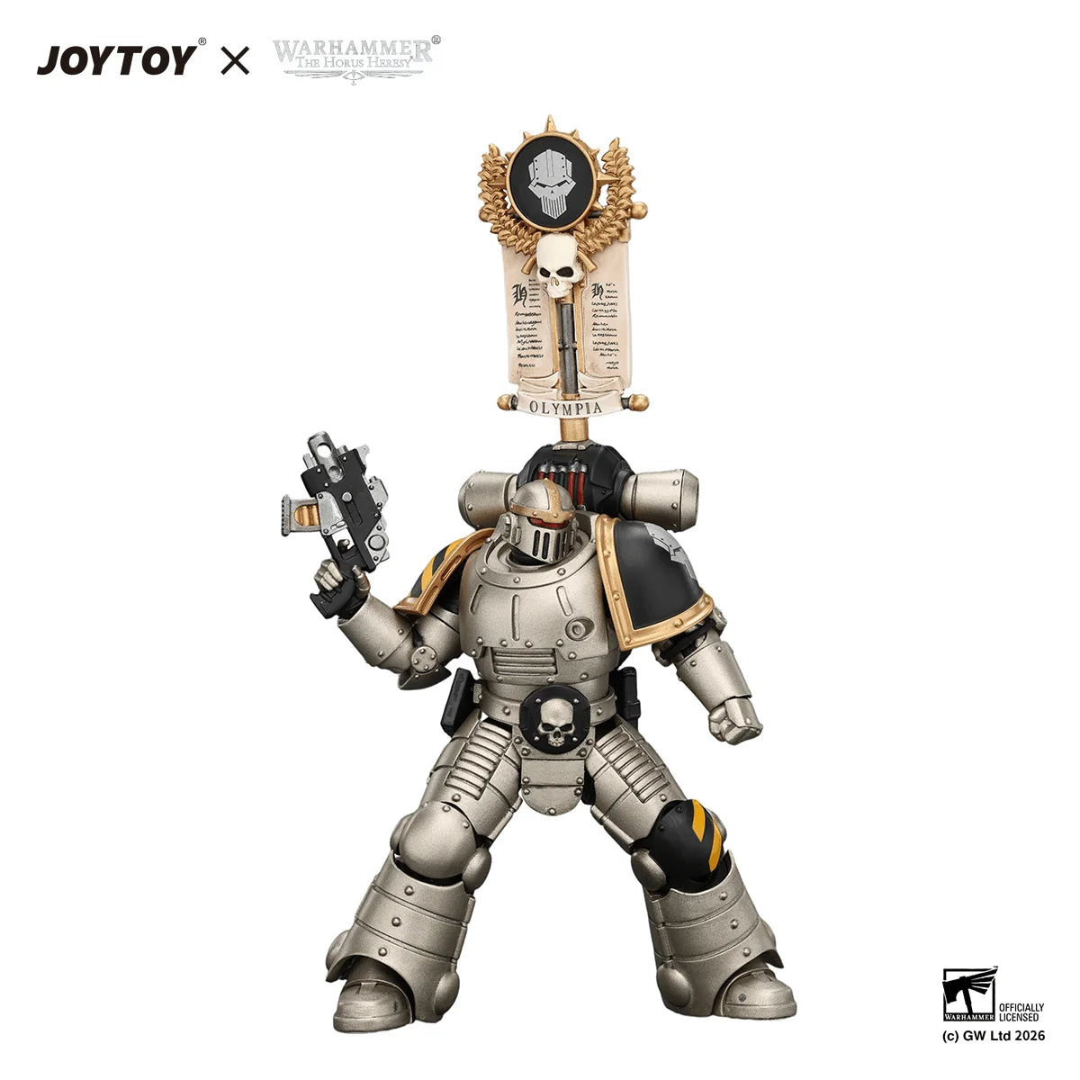 Iron Warriors MkII Legionary1 with Vexilla, Bolter and Bolt Pistol