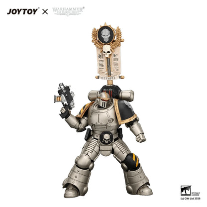 Iron Warriors MkII Legionary1 with Vexilla, Bolter and Bolt Pistol