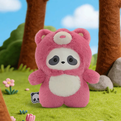 Panda Roll The Zoo In Hands Series Plush Keychain (Box of 6)