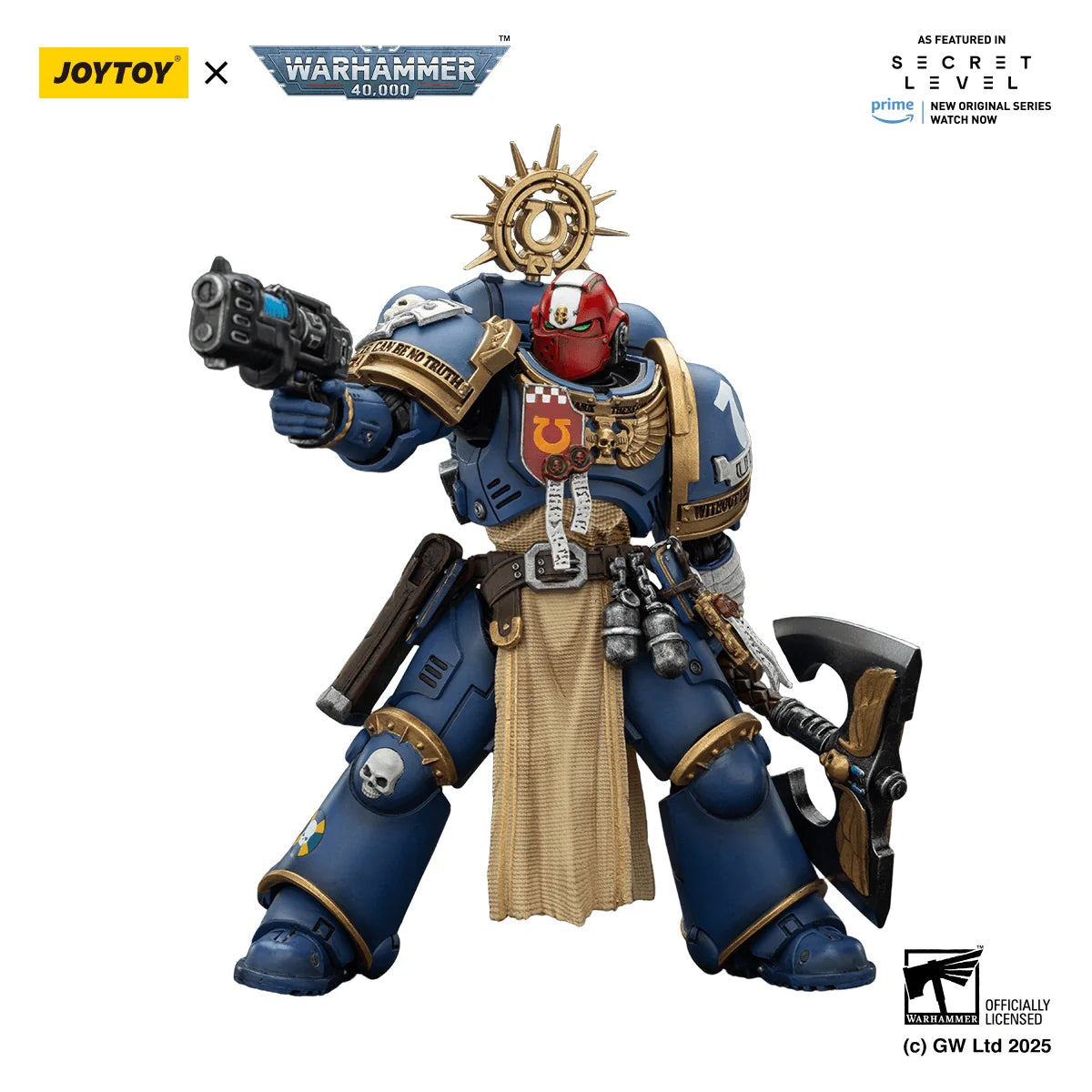Ultramarines Metaurus with Power Axe, Stormshield and Plasma Pistol