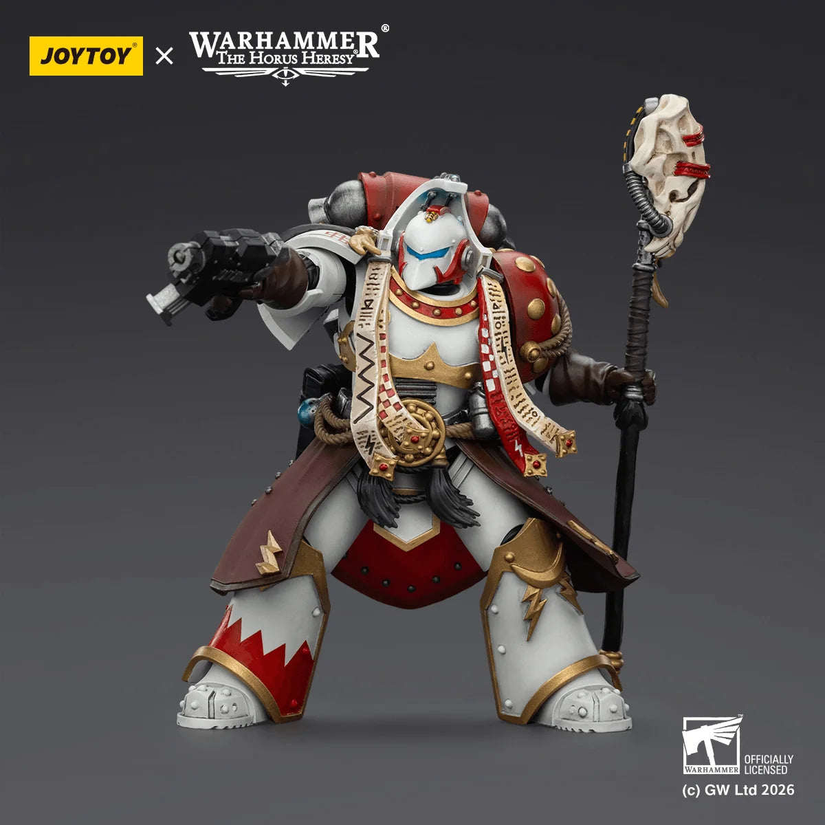 White Scars Stormseer Consul with Force Staff and Bolt Pistol