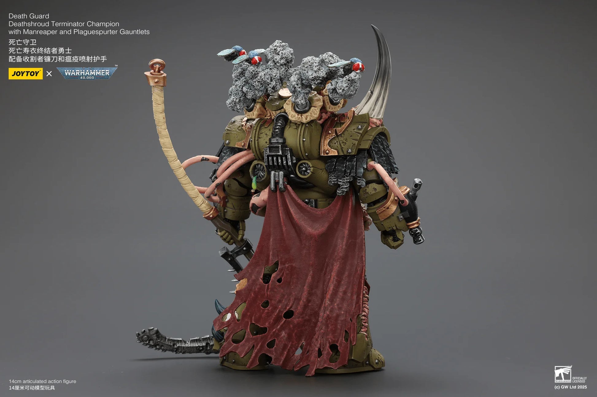 Death Guard Deathshroud Terminator Champion with Manreaper and Plaguespurter Gauntlets