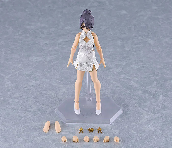 figma Female Body (Mika) with Mini Skirt Chinese Dress Outfit (White)