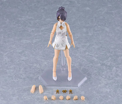 figma Female Body (Mika) with Mini Skirt Chinese Dress Outfit (White)