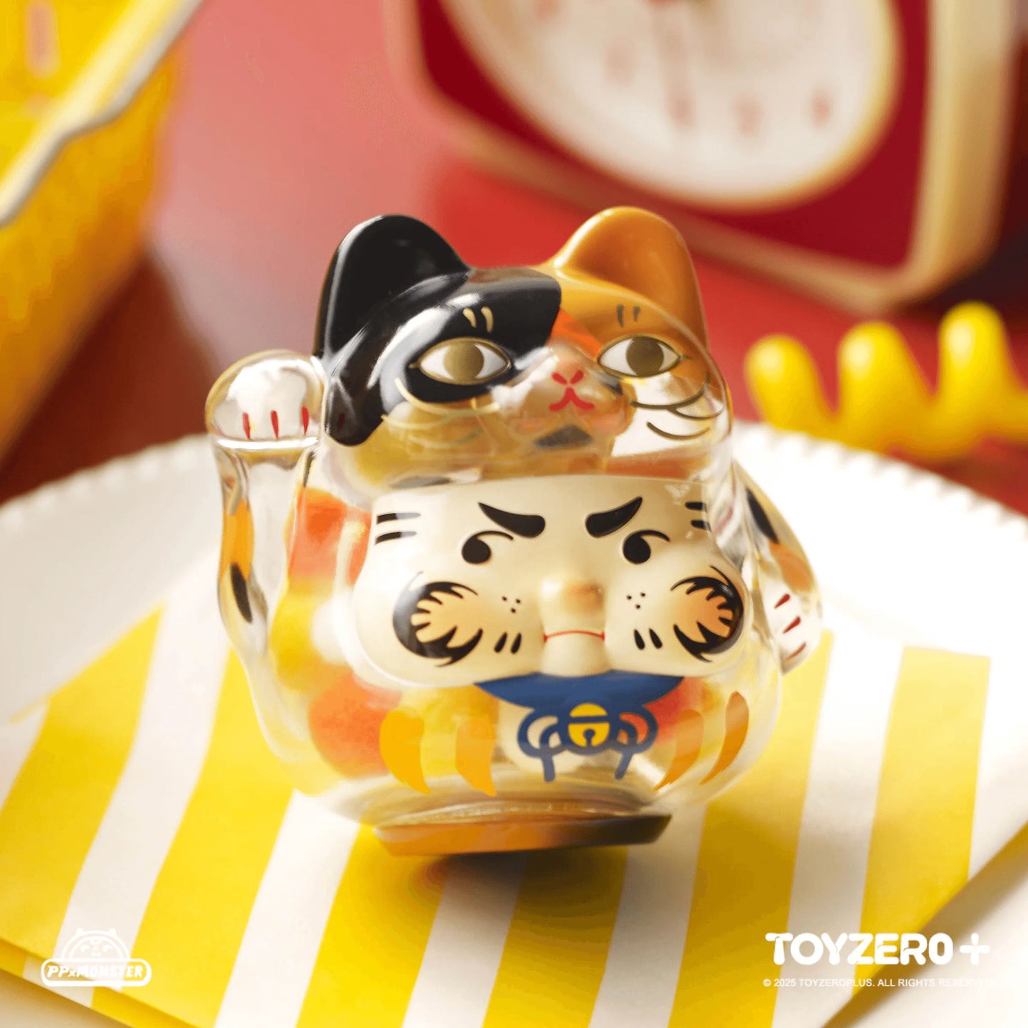 PP X MONSTER Sparkle Lucky Kitten Daruma Blind Box (Box of 16)