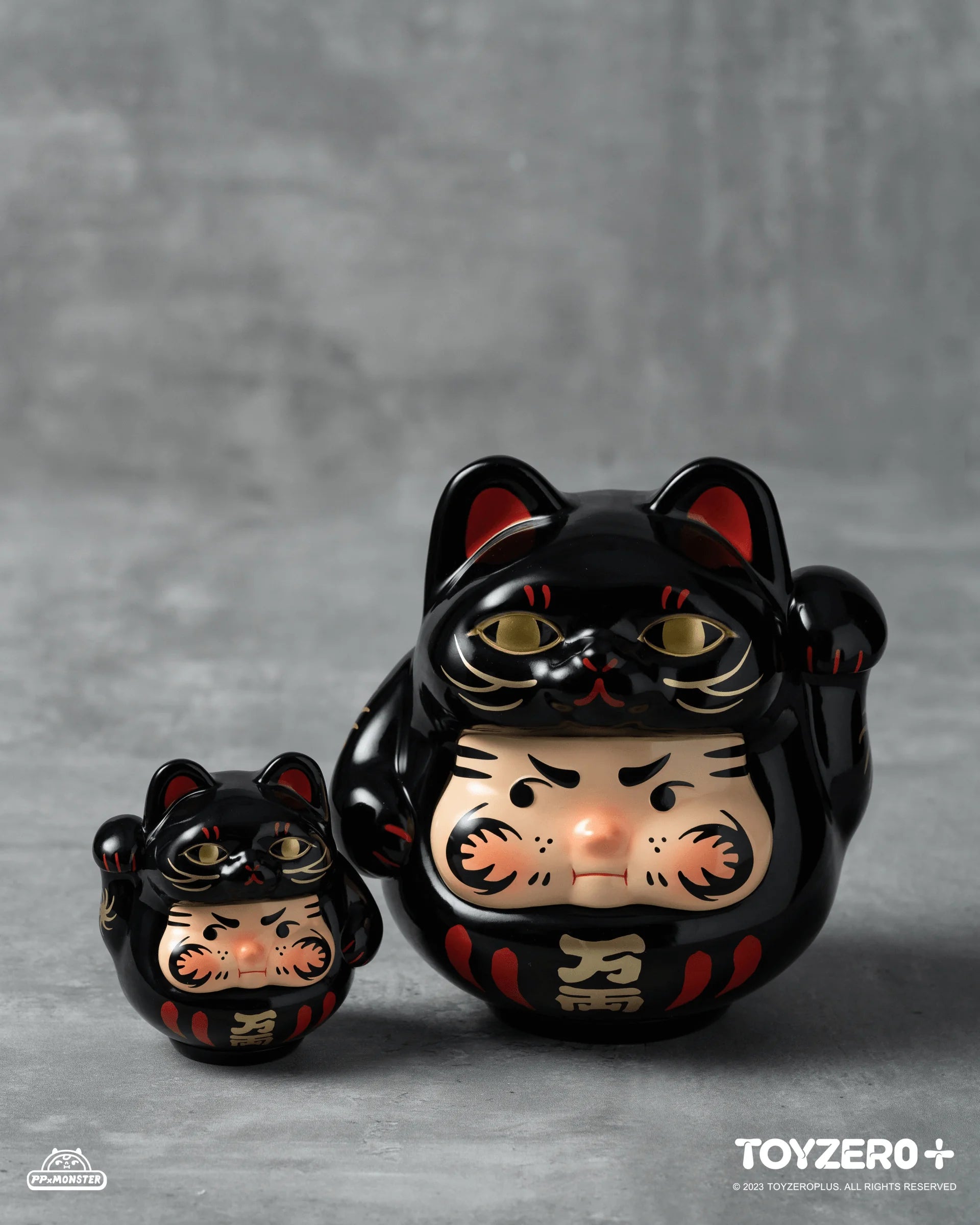 PP Lucky Cat Daruma (Black cat edition)