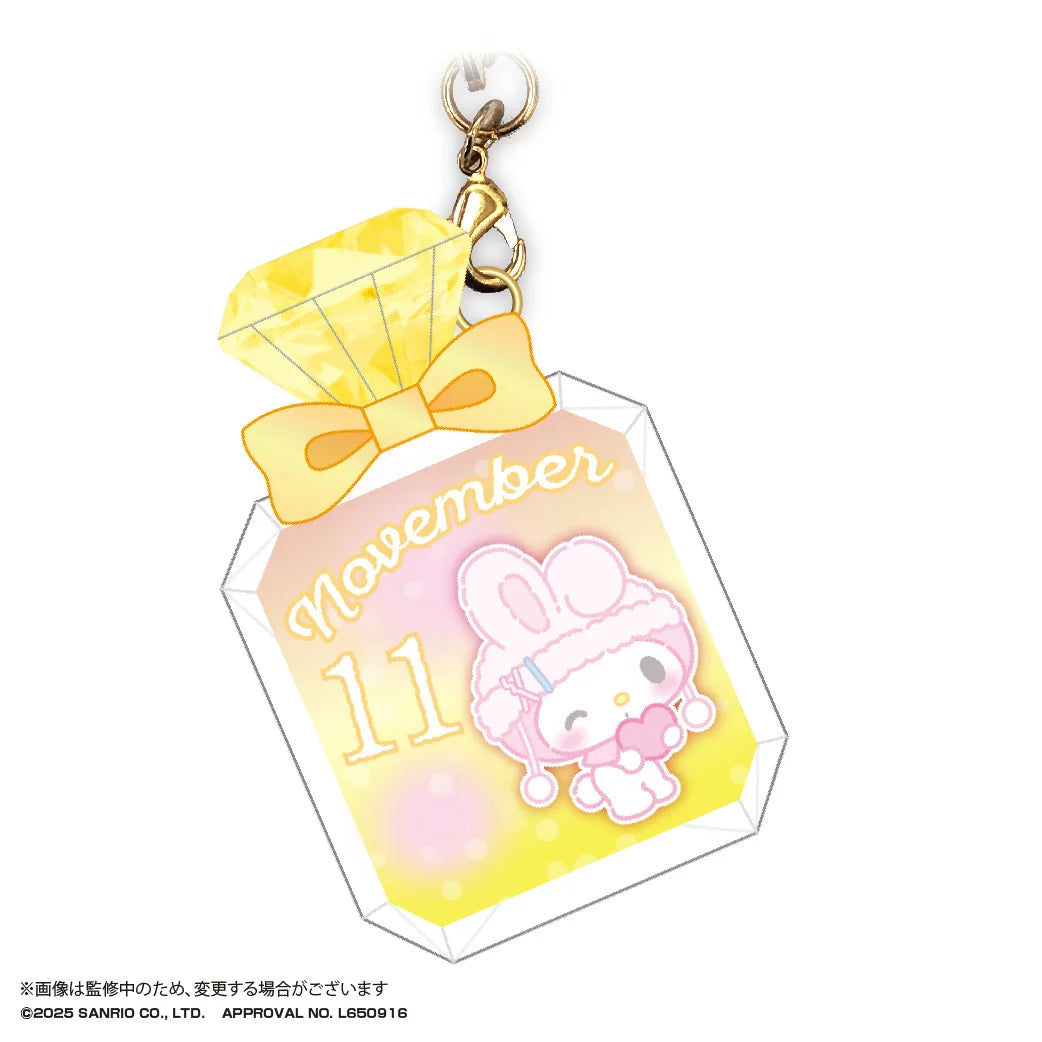 My melody Bithday PUKKURI Clear key holder