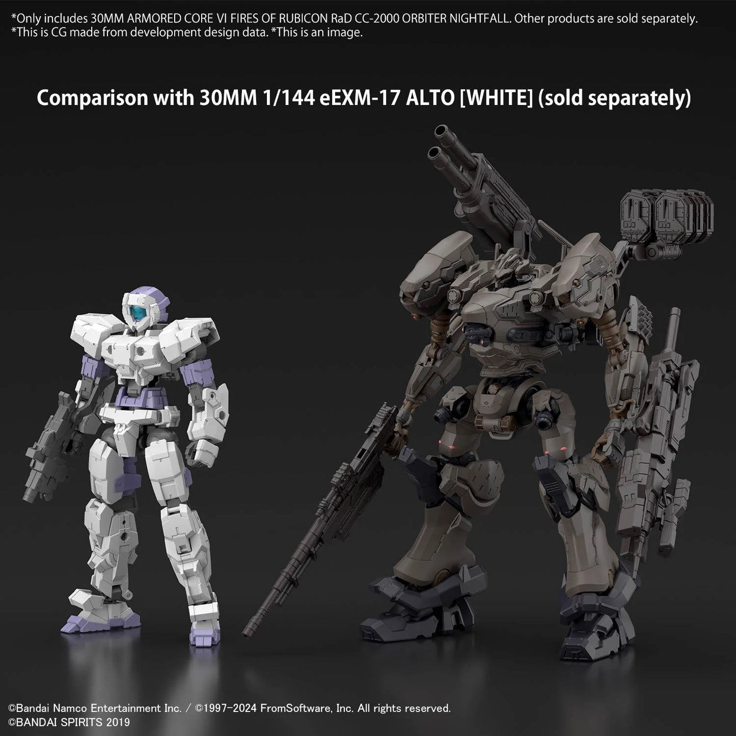 30MM ARMORED CORE Ⅵ FIRES OF RUBICON RaD CC-2000 ORBITER NIGHTFALL